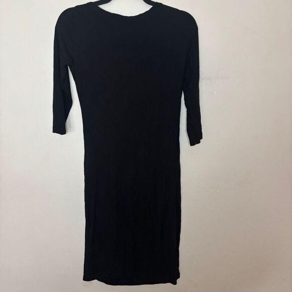 Seraphine Dress Womens Size 6 Black Maternity Three Quarter Length Sleeve Shower - Picture 2 of 6